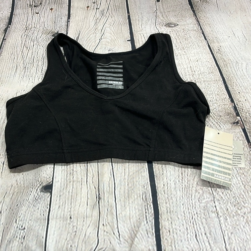 Rainbeau Black Sports Bra NWT